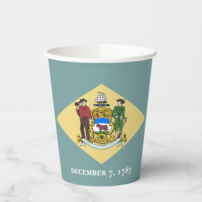 Gobelets En Papier Drapeau de l'État du Delaware (Gauche)