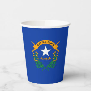 Gobelets En Papier Drapeau de l'État du Nevada