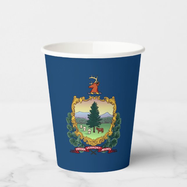 Gobelets En Papier Drapeau de l'État du Vermont (Gauche)