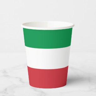 Gobelets En Papier Drapeau de l'Italie