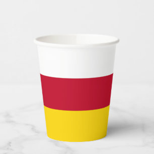 Gobelets En Papier Drapeau de l'Ossétie du Nord