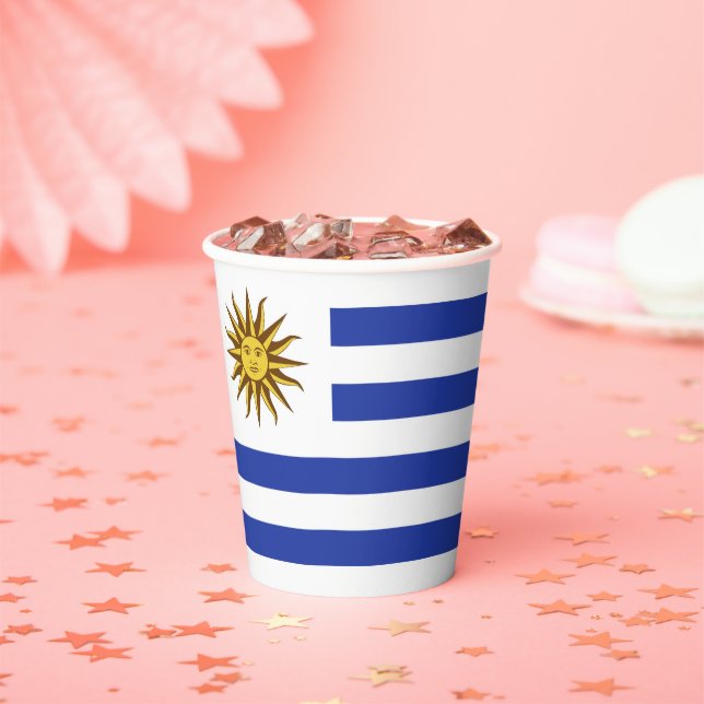 Gobelets En Papier Drapeau de l'Uruguay (Insitu)