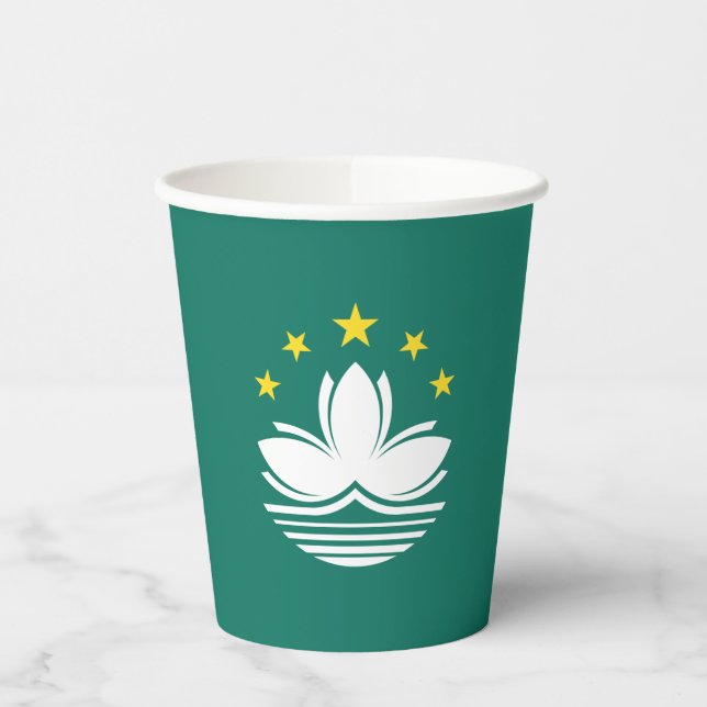 Gobelets En Papier Drapeau de Macao (Gauche)