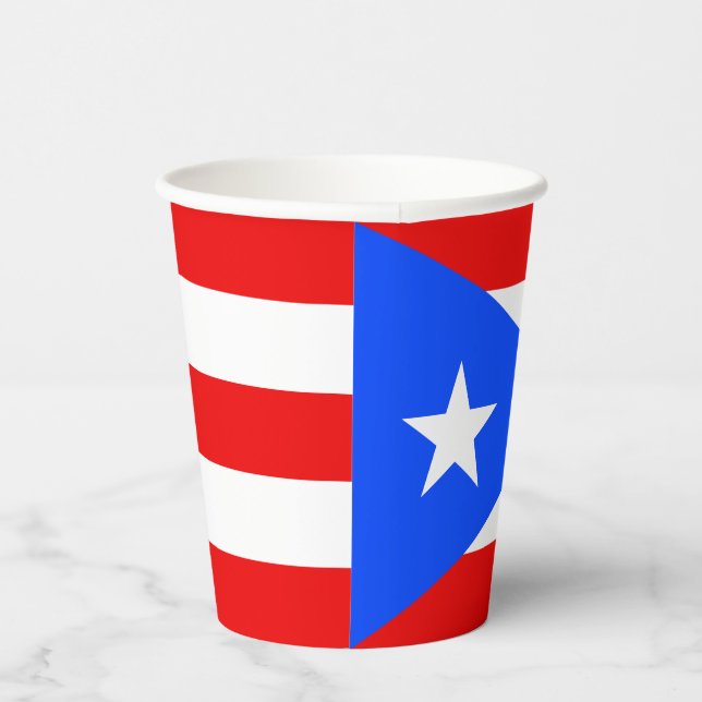 Gobelets En Papier Drapeau de Porto Rico (Droite)