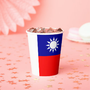 Gobelets En Papier Drapeau de Taïwan : République de Chine, Taipei ch