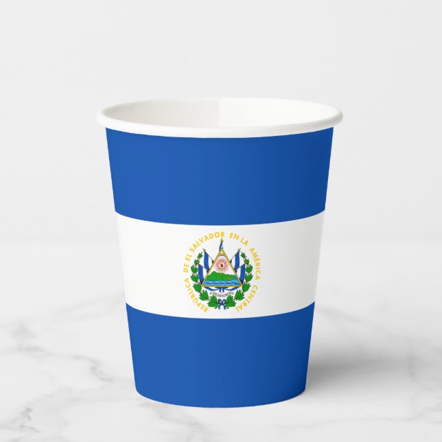 Gobelets En Papier Drapeau d'El Salvador (Gauche)