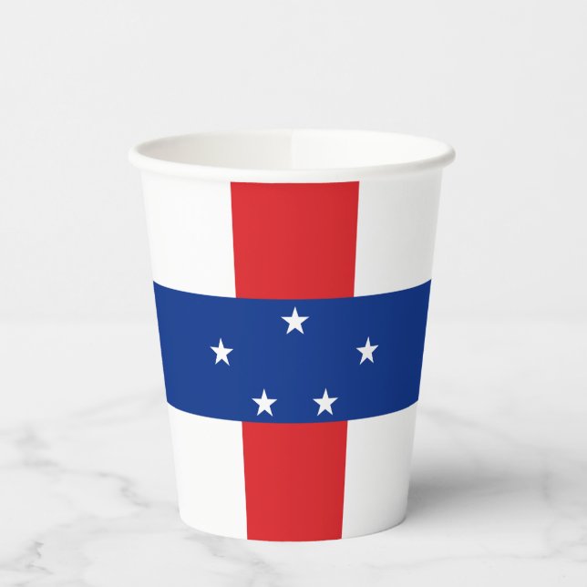 Gobelets En Papier Drapeau des Antilles néerlandaises (Gauche)