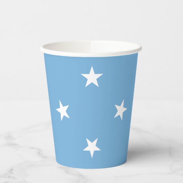 Gobelets En Papier Drapeau des États fédérés de Micronésie (Gauche)