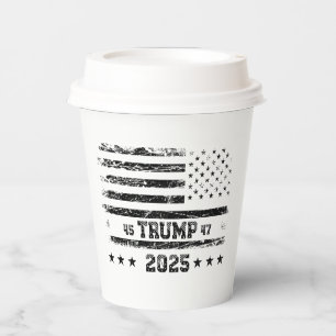 Gobelets En Papier Drapeau des États-Unis.Président Donald Trump.R