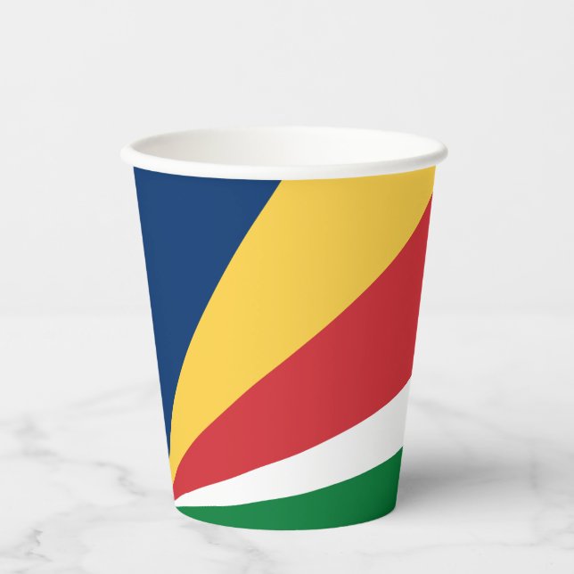Gobelets En Papier Drapeau des Seychelles (Recto)