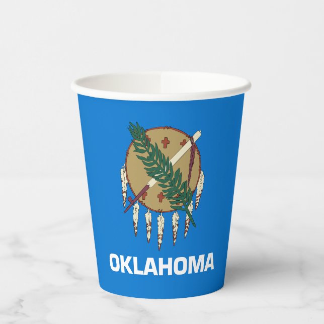 Gobelets En Papier Drapeau d'État de l'Oklahoma (Gauche)