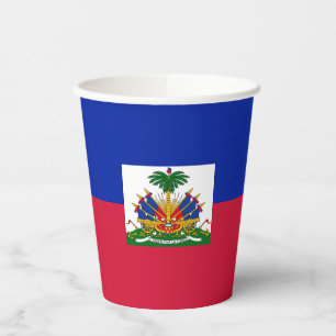 Gobelets En Papier Drapeau d'Haïti