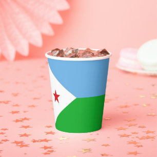Gobelets En Papier Drapeau Djibouti