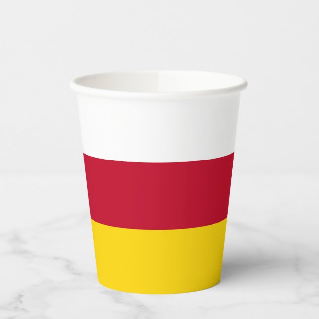 Gobelets En Papier Drapeau d'Ossétie du Nord (Gauche)