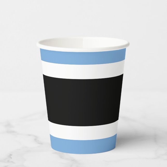 Gobelets En Papier Drapeau du Botswana (Gauche)