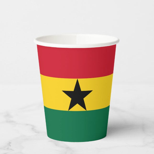 Gobelets En Papier Drapeau du Ghana (Gauche)