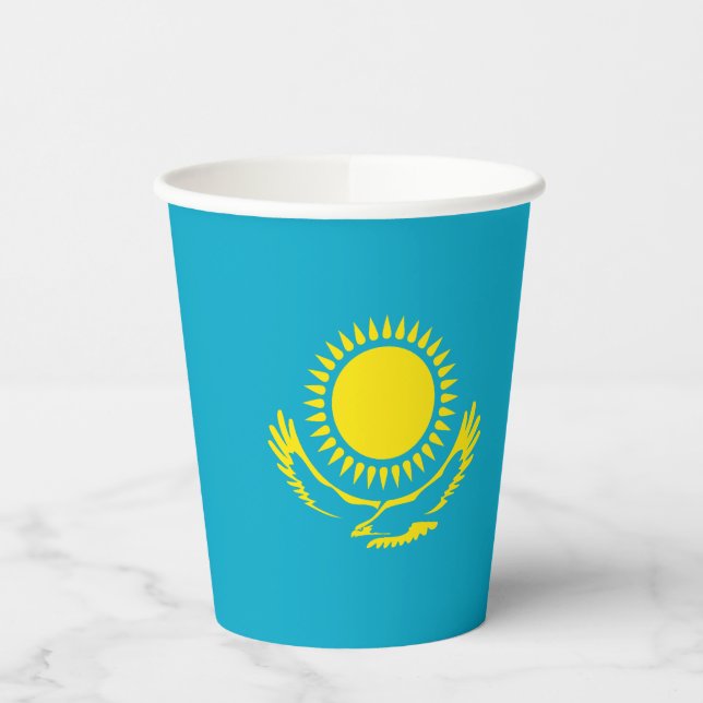 Gobelets En Papier Drapeau du Kazakhstan (Gauche)