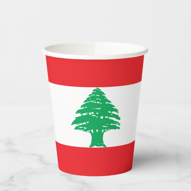 Gobelets En Papier Drapeau du Liban (Gauche)