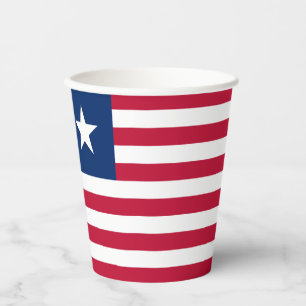 Gobelets En Papier Drapeau du Liberia