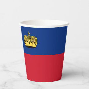 Gobelets En Papier Drapeau du Liechtenstein
