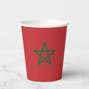 Gobelets En Papier Drapeau du Maroc