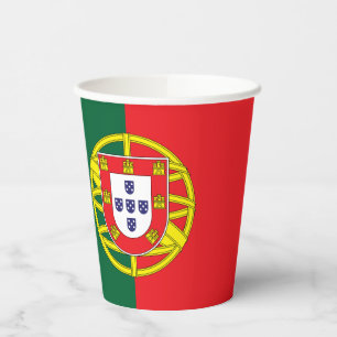 Gobelets En Papier Drapeau du Portugal