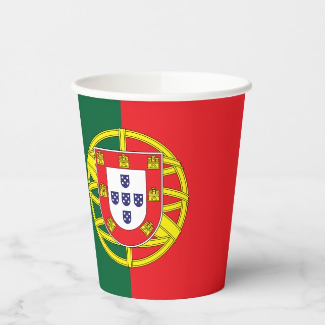 Gobelets En Papier Drapeau du Portugal (Gauche)