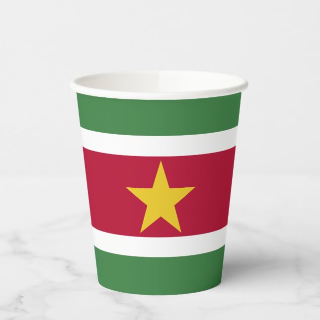 Gobelets En Papier Drapeau du Suriname (Gauche)