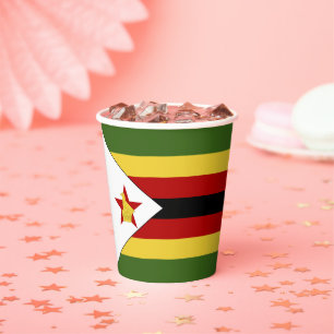 Gobelets En Papier drapeau du Zimbabwe