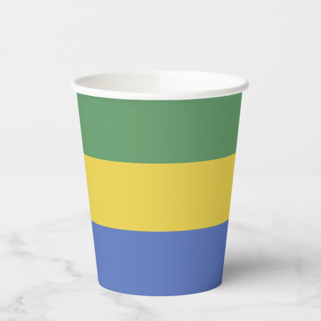 Gobelets En Papier Drapeau Gabon (Gauche)