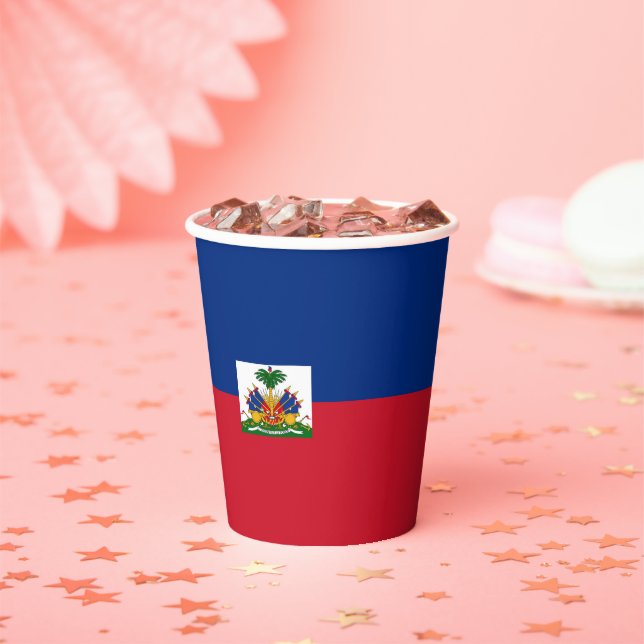 Gobelets En Papier Drapeau Haïti (Insitu)