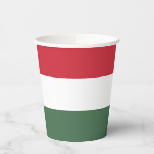Gobelets En Papier Drapeau Hongrie