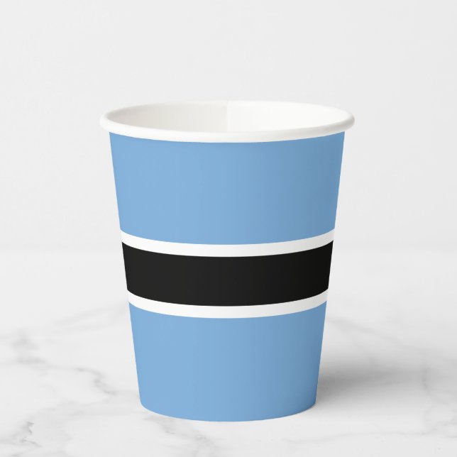 Gobelets En Papier Drapeau patriotique du Botswana (Gauche)