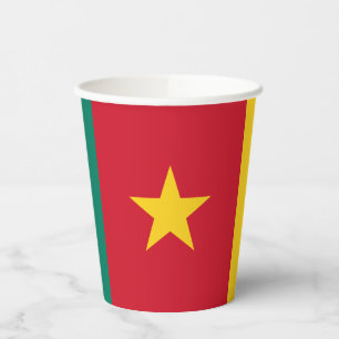 Gobelets En Papier Drapeau patriotique du Cameroun