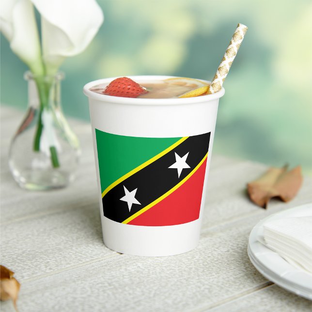 Gobelets En Papier Drapeau Saint-Kitts-Et-Nevis (Créateur téléchargé)