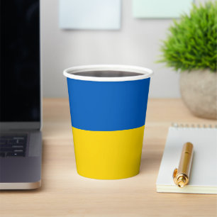 Gobelets En Papier Drapeau ukrainien