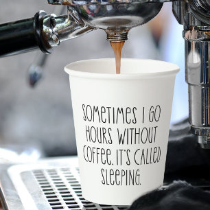 Gobelets En Papier Drôle Amateurs De Café Citation Typographie Sarcas