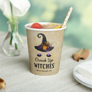 Gobelets En Papier Drôle de 'Buvez les Sorcières' Soirée d'Halloween 