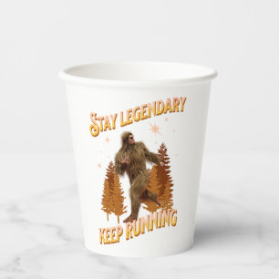 Gobelets En Papier Drôle de motivation de course de Bigfoot