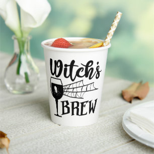 Gobelets En Papier Drôle halloween boisson de la sorcière