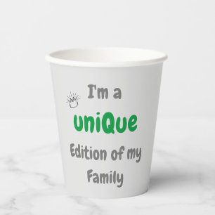 Gobelets En Papier Drôle Quote Famille Édition Unique Texte Famille
