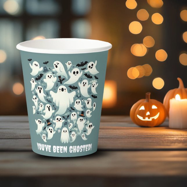Gobelets En Papier Drôle, vous avez été hébergé fantômes en vol (Funny You've Been Ghosted A Haunting of Ghosts Paper Cup Cover Photo)