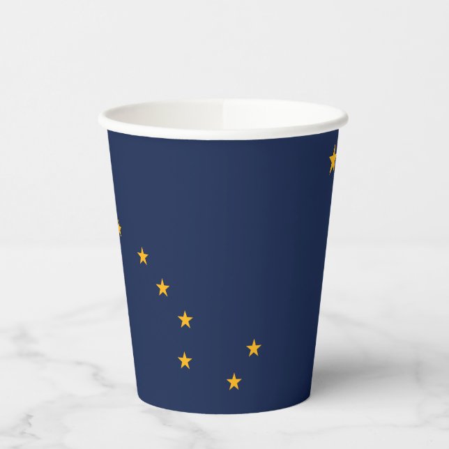 Gobelets en papier du drapeau de l'Alaska (Gauche)