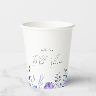 Gobelets En Papier Échantillon de faveurs de mariage de jardin floral