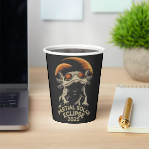 Gobelets En Papier Éclipse Solaire Partielle 2025 Axolotl Ammph