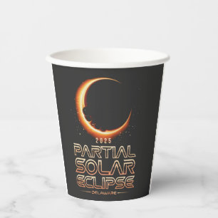 Gobelets En Papier Éclipse solaire partielle New Jersey 2025
