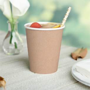 Gobelets En Papier Éco-Friendly Kraft Look Tasses en papier jetables