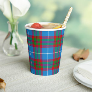 Gobelets En Papier Écossais Plaid régional vintage d'Édimbourg