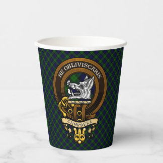 Gobelets En Papier Écosse Clan Campbell Badge et Crest