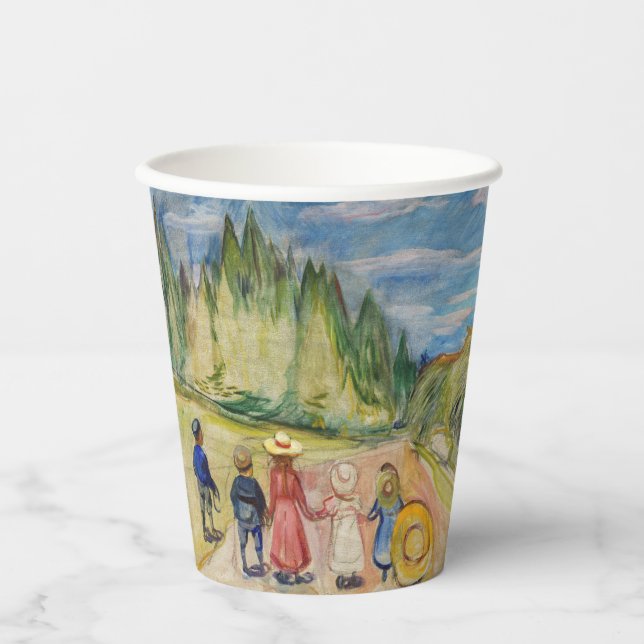 Gobelets En Papier Edvard Munch - La forêt Fairytale (Recto)